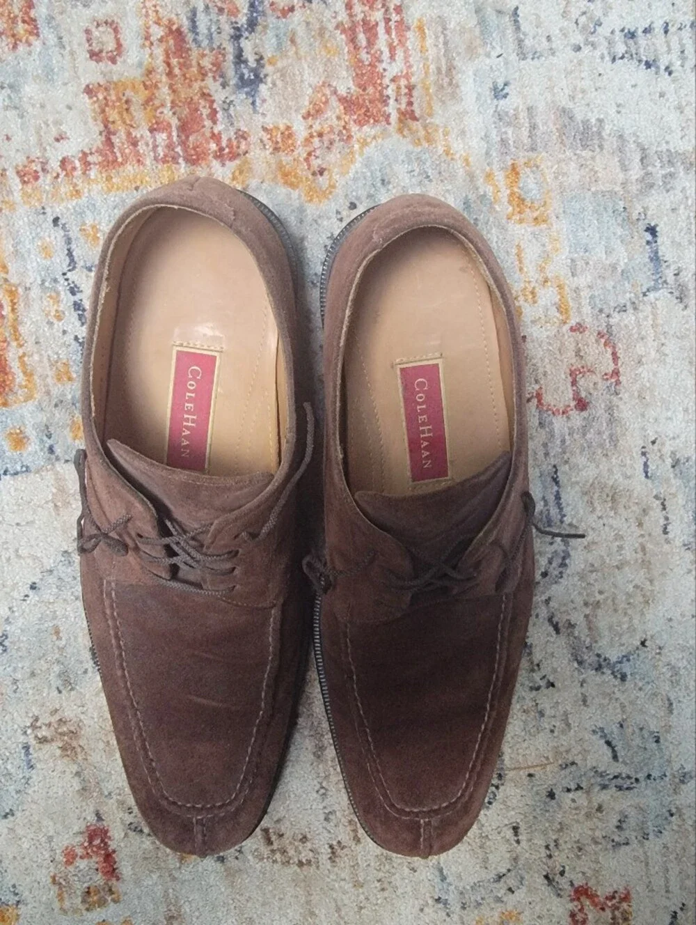 Cole Haan Men's Brown Suede Lace-Up Shoes